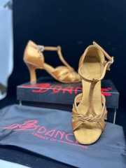 Giày Latin Nữ BD Dance 2375, Chất Liệu Da, Gót 5.5cm (2375BD5P) - Đồng