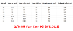 (WJJDance) Quần Nữ Voan Cạnh Đùi (W21D118) - Đen + Size