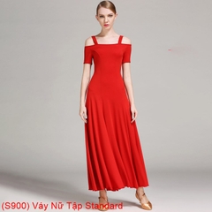 (S900) Váy Nữ Tập Standard - Đỏ + Size