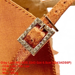 Giày Latin Nữ ADS 2243 Gót 6.5cm (2243ADS6P) - Nâu Da Bò + Size