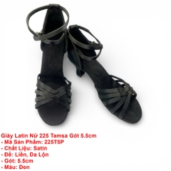 Giày Latin Nữ 225 Tamsa Gót 5.5cm (225T5P) - Đen