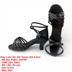 Giày Latin Nữ 225 Tamsa Gót 5.5cm (225T5P) - Đen