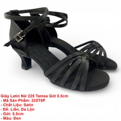Giày Latin Nữ 225 Tamsa Gót 5.5cm (225T5P) - Đen