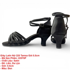 Giày Latin Nữ 225 Tamsa Gót 5.5cm (225T5P) - Đen