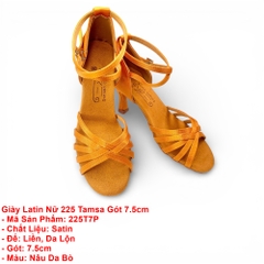 Giày Latin Nữ 225 Tamsa Gót 7.5cm (225T7P) - Nâu Da Bò