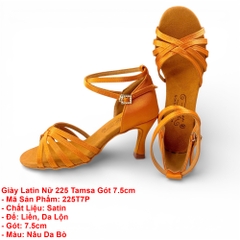 Giày Latin Nữ 225 Tamsa Gót 7.5cm (225T7P) - Nâu Da Bò