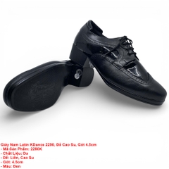 Giày Nam KDance 2290 Đế Cao Su Gót 4.5cm (2290K) - Đen