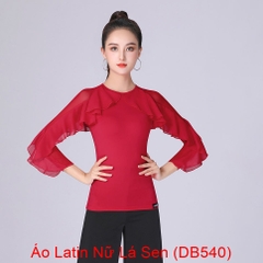 (Doubl) Áo Latin Nữ Lá Sen (DB540) - Đỏ