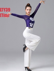 (Doubl) Áo Latin Nữ (LTY39) - Tím + Size