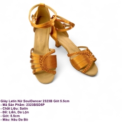 Giày Latin Nữ SoulDancer 2323B Gót 5.5cm (2323BSD5P) - Nâu Da Bò.