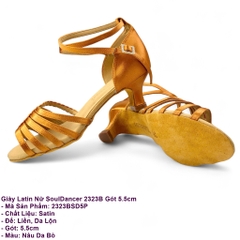 Giày Latin Nữ SoulDancer 2323B Gót 5.5cm (2323BSD5P) - Nâu Da Bò.