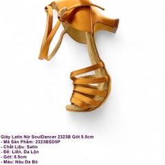 Giày Latin Nữ SoulDancer 2323B Gót 5.5cm (2323BSD5P) - Nâu Da Bò.