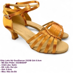 Giày Latin Nữ SoulDancer 2323B Gót 5.5cm (2323BSD5P) - Nâu Da Bò.