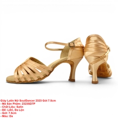 Giày Latin Nữ SoulDancer 2323 Gót 7.5cm (2323SD7P) - Da