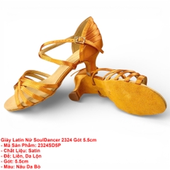 Giày Latin Nữ SoulDancer 2324 Gót 5.5cm (2324SD5P) - Nâu Da Bò