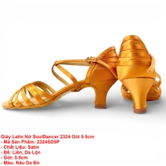 Giày Latin Nữ SoulDancer 2324 Gót 5.5cm (2324SD5P) - Nâu Da Bò
