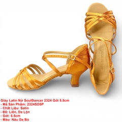 Giày Latin Nữ SoulDancer 2324 Gót 5.5cm (2324SD5P) - Nâu Da Bò