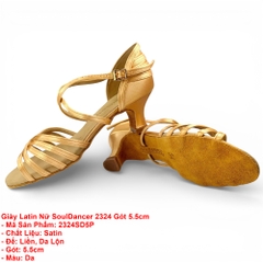 Giày Latin Nữ SoulDancer 2324 Gót 5.5cm (2324SD5P) - Da