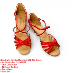 Giày Latin Nữ SoulDancer 2324 Gót 5.5cm (2324SD5P) - Đỏ.