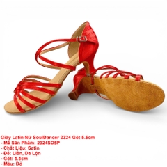 Giày Latin Nữ SoulDancer 2324 Gót 5.5cm (2324SD5P) - Đỏ.