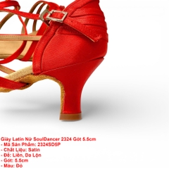 Giày Latin Nữ SoulDancer 2324 Gót 5.5cm (2324SD5P) - Đỏ.