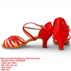 Giày Latin Nữ SoulDancer 2324 Gót 5.5cm (2324SD5P) - Đỏ.