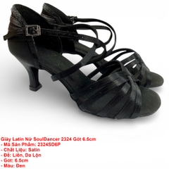 Giày Latin Nữ SoulDancer 2324 Gót 6.5cm (2324SD6P) - Đen.