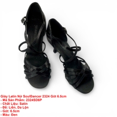 Giày Latin Nữ SoulDancer 2324 Gót 6.5cm (2324SD6P) - Đen.