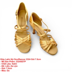 Giày Latin Nữ SoulDancer 2324 Gót 7.5cm (2324SD7P) - Da.