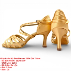 Giày Latin Nữ SoulDancer 2324 Gót 7.5cm (2324SD7P) - Da.