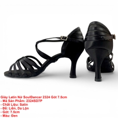 Giày Latin Nữ SoulDancer 2324 Gót 7.5cm (2324SD7P) - Đen.