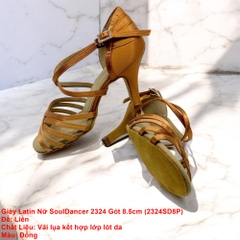 Giày Latin Nữ SoulDancer 2324 Gót 8.5cm (2324SD8P) - Nâu Da Bò