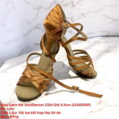 Giày Latin Nữ SoulDancer 2324 Gót 8.5cm (2324SD8P) - Nâu Da Bò