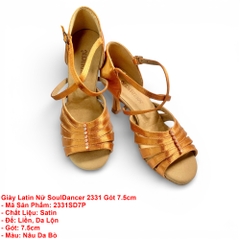 Giày Latin Nữ SoulDancer 2331 Gót 7.5cm (2331SD7P) - Nâu Da Bò