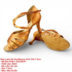 Giày Latin Nữ SoulDancer 2331 Gót 7.5cm (2331SD7P) - Nâu Da Bò