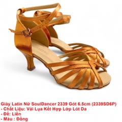 Giày Latin Nữ SoulDancer 2339 Gót 6.5cm (2339SD6P) - Nâu Da Bò