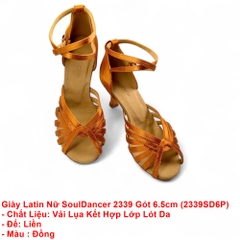 Giày Latin Nữ SoulDancer 2339 Gót 6.5cm (2339SD6P) - Nâu Da Bò