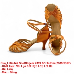 Giày Latin Nữ SoulDancer 2339 Gót 6.5cm (2339SD6P) - Nâu Da Bò