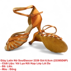 Giày Latin Nữ SoulDancer 2339 Gót 6.5cm (2339SD6P) - Nâu Da Bò