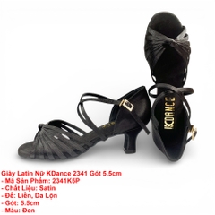 Giày Latin Nữ KDance 2341 Gót 5.5cm (2341K5P) - Đen