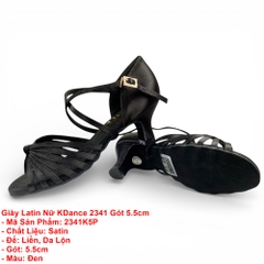 Giày Latin Nữ KDance 2341 Gót 5.5cm (2341K5P) - Đen