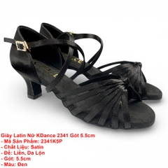 Giày Latin Nữ KDance 2341 Gót 5.5cm (2341K5P) - Đen