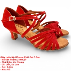 Giày Latin Nữ KDance 2341 Gót 5.5cm (2341K5P) - Đỏ