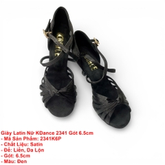 Giày Latin Nữ KDance 2341 Gót 6.5cm (2341K6P) - Đen