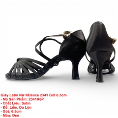 Giày Latin Nữ KDance 2341 Gót 6.5cm (2341K6P) - Đen