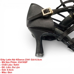 Giày Latin Nữ KDance 2341 Gót 6.5cm (2341K6P) - Đen