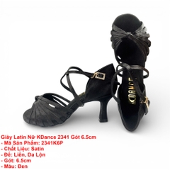 Giày Latin Nữ KDance 2341 Gót 6.5cm (2341K6P) - Đen