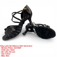 Giày Latin Nữ KDance 2341 Gót 6.5cm (2341K6P) - Đen