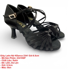 Giày Latin Nữ KDance 2341 Gót 6.5cm (2341K6P) - Đen