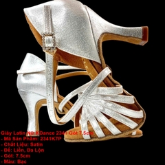 Giày Latin Nữ KDance 2341 Gót 7.5cm (2341K7P) - Bạc